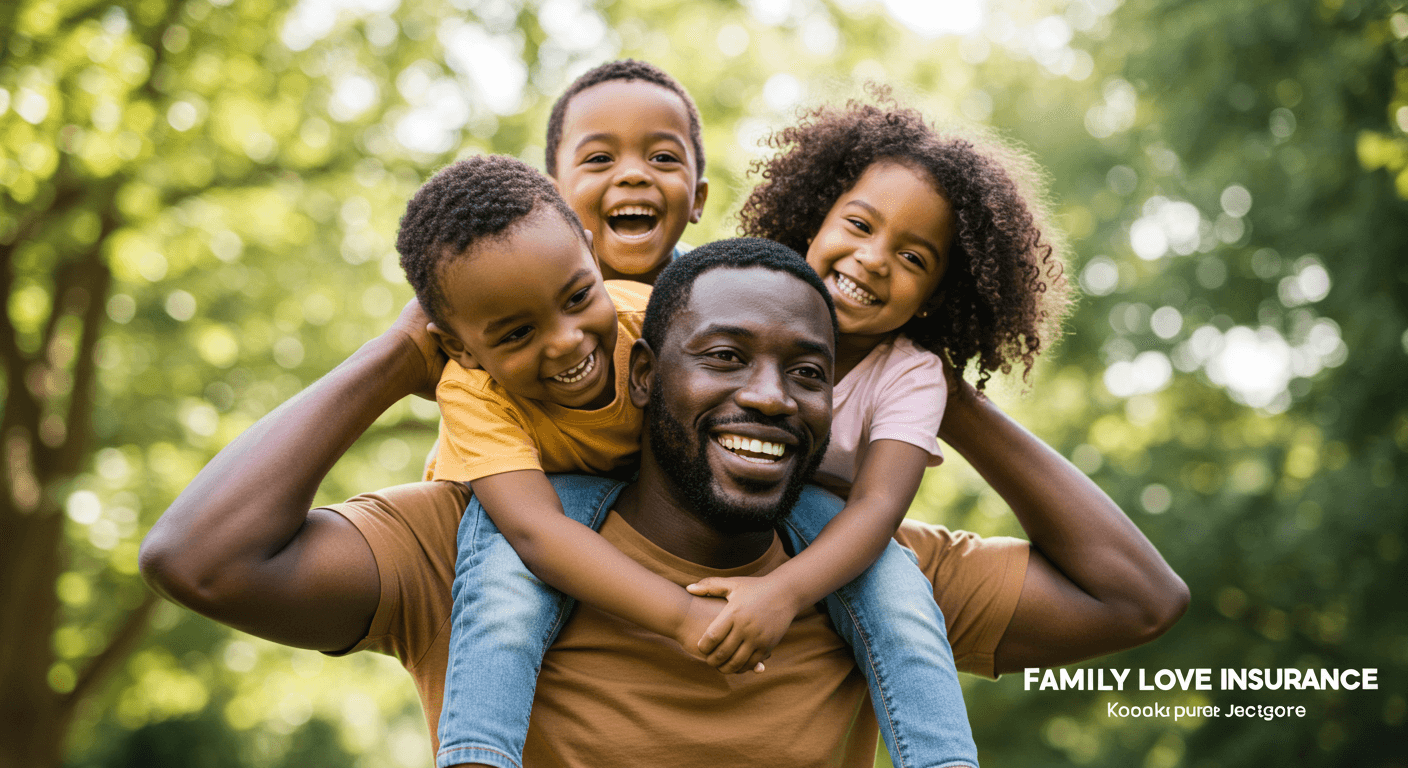 Happy family showing love and protection - Family Love Insurance